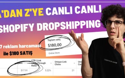 CANLI SHOPIFY DROPSHIPPING REHBER| A'dan Z'ye Ürün Bulmadan Satışa, Mağazalardan Reklamlara Kayıtta!