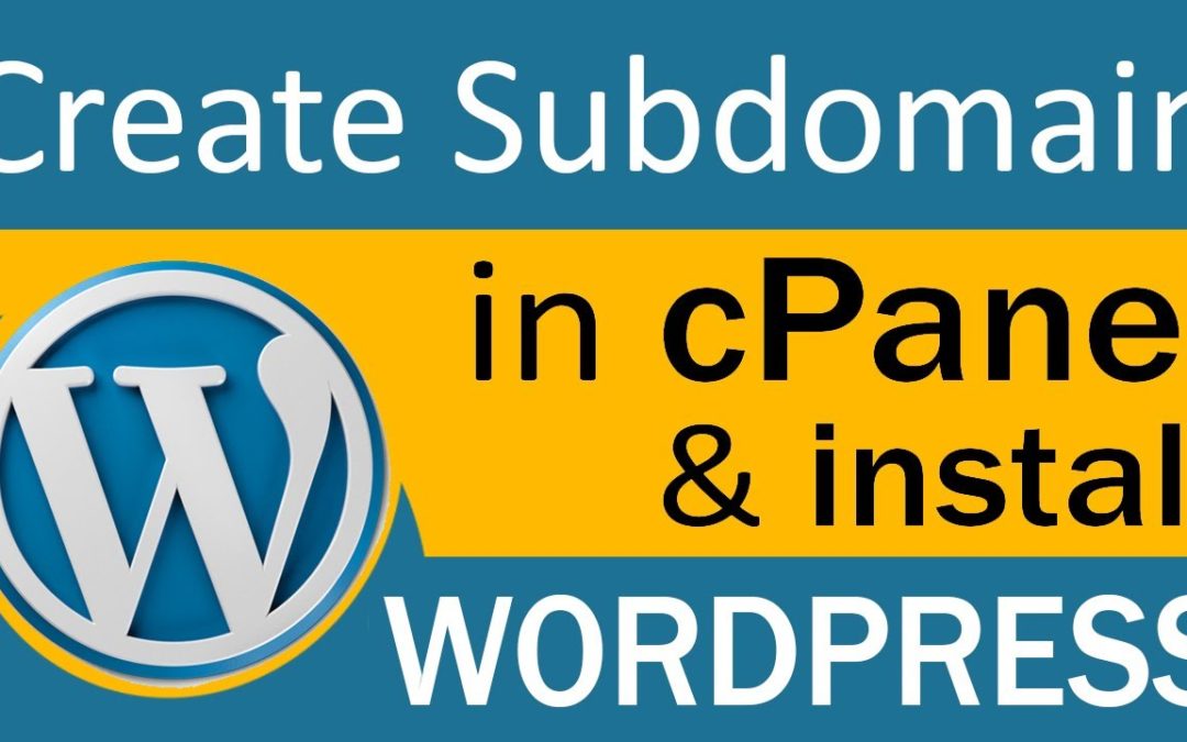 How to create subdomain in godaddy  and install wordpress site in subdomain