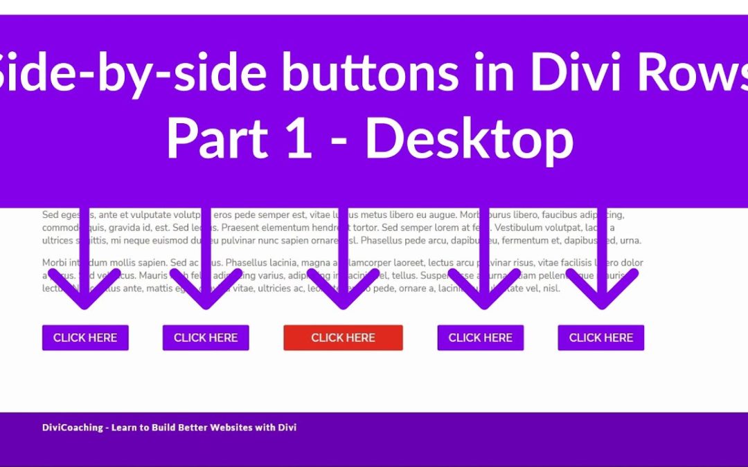 Side by Side Buttons in Divi (in one Row, all Evenly Spaced)