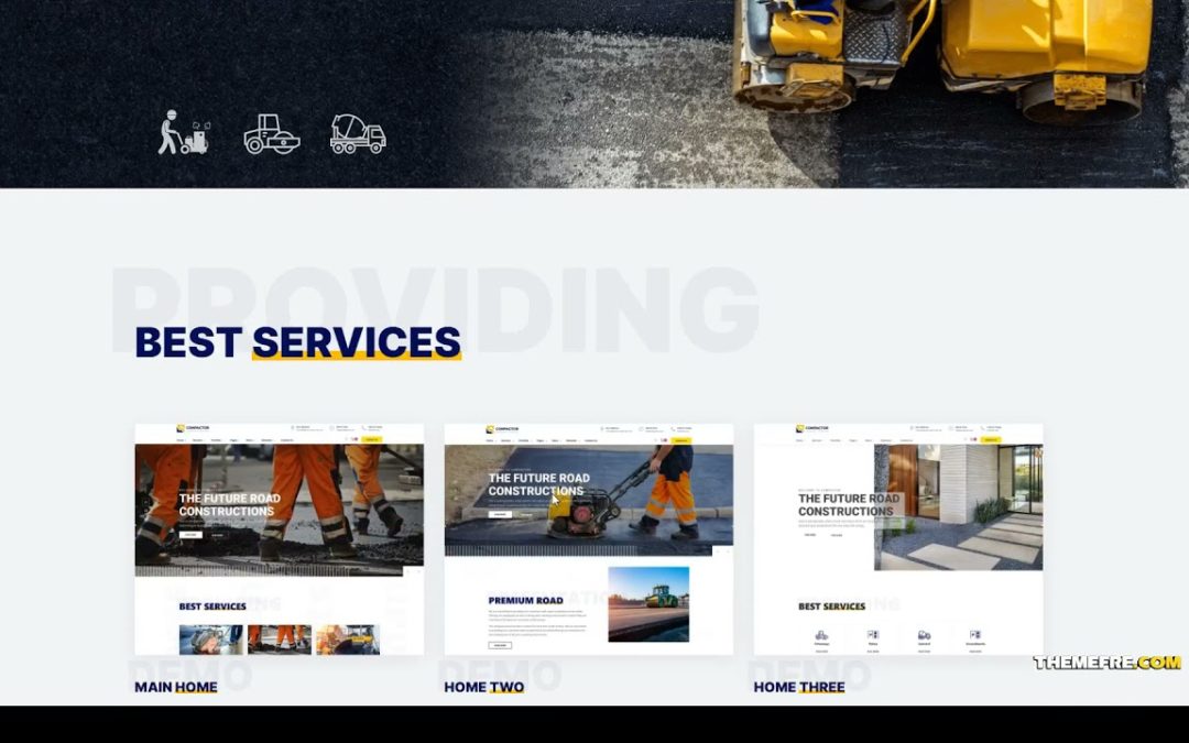 Compactor – Road Construction WordPress Theme bitumen paving Website Builder