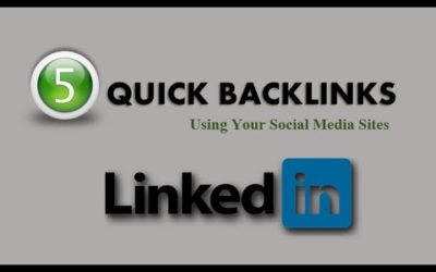5 Quick Backlinks Using Social Media LinkedIn