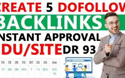 How to Get DR 93 Dofollow Backlink || create 5 edu high quality dofollow backlinks instant approval