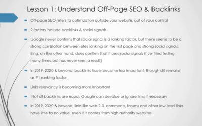 1  Understand Off Page SEO & Backlinks