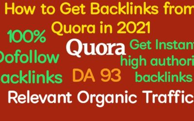 How to Get Backlinks from Quora | 2021 New Strategy of Backlinks, How to Write Answers Quora #quora