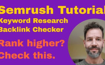 Semrush Tutorial Review · Backlink Checker · Keyword Research Tool