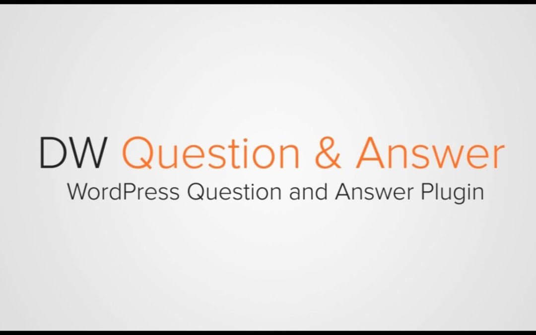 WordPress Q&A Plugin – DW Question and Answer