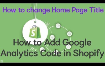 How to Change Home Page Title & Description in Shopify | How to setup Google analytics on Shopify