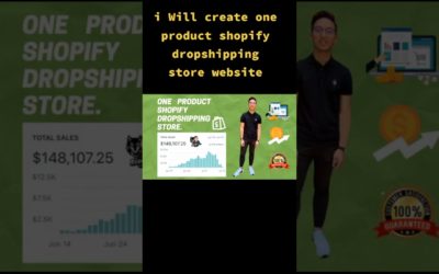 create hugh one product shopify dropshipping store website #shorts