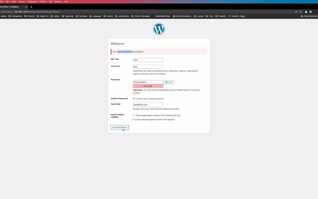 WordPress Development Envrionment Using Docker