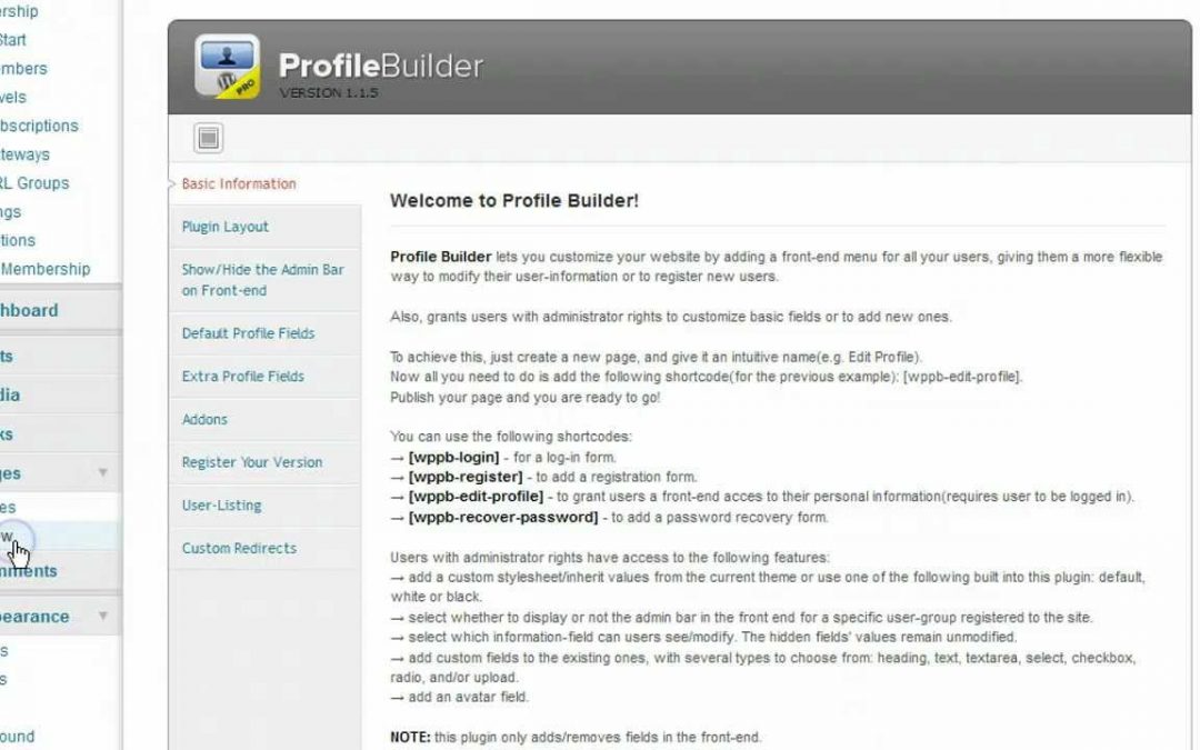 Profile Builder WordPress