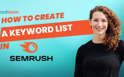 SEMRush Keyword Manager (Creating a List of Keywords)