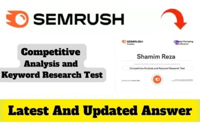 SEMrush Competitive Analysis And Keyword Research Certification Exam Latest Question & Answer