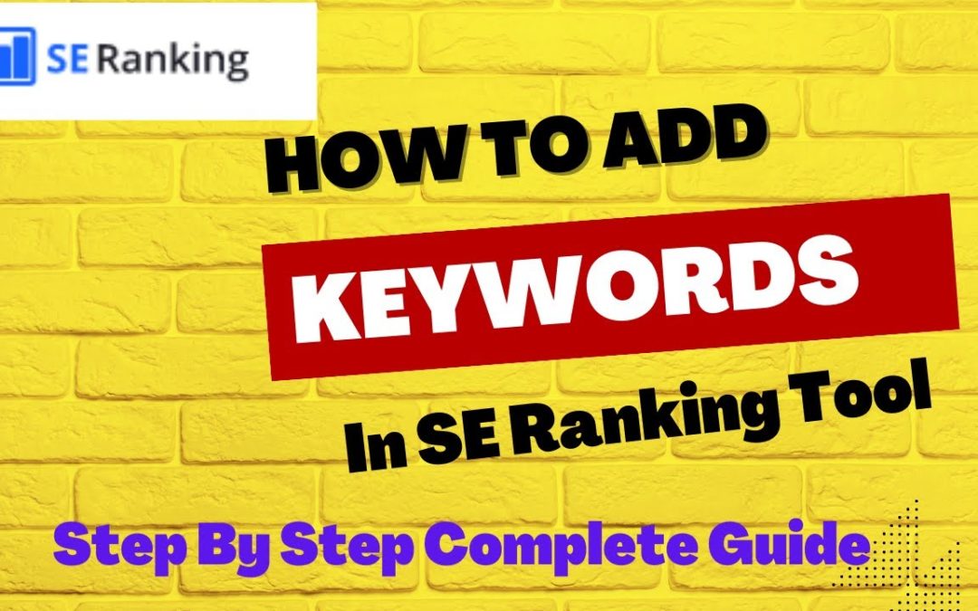 How To Add Keywords In Se Ranking Tool How To Create Project In Se Ranking Tool Seo One Page 2717
