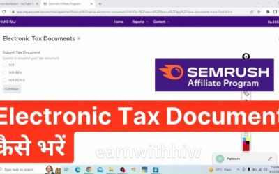 Semrush Electronic Tax Document in India | How to Fill Electronic Tax Document in Semrush Account