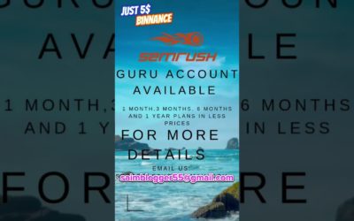semrush Accounts for sale in just 5$. Payment Will be made on Binance #semrush #semrushacademy #tool