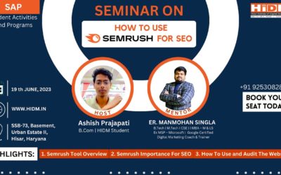 How to Use Semrush for SEO | SEOTips and Tricks | Seminar fest 2023 | Ashish Prajapati