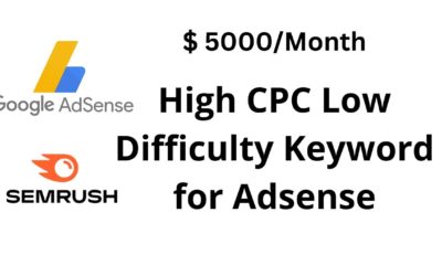 Find High CPC and Low Difficulty Keyword for Adsense on SEMrush