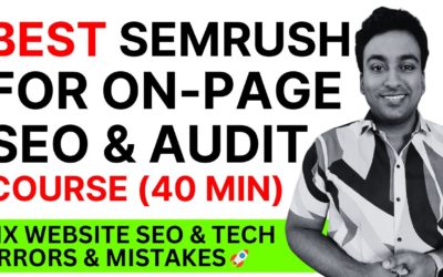 How to Use Semrush for On Page SEO & Technical SEO 2024 | 40 MIN Expert Semrush Tutorial Course