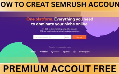 How to creat semrush account free