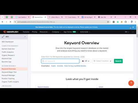 How To Find Keywords From SEMrush